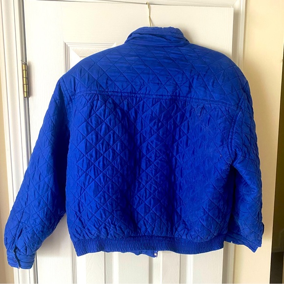 Diane Gilman Jackets & Coats Vintage Royal Blue Quilted Jacket